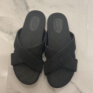 Gucci Men’s GG Criscross Slide Sandals